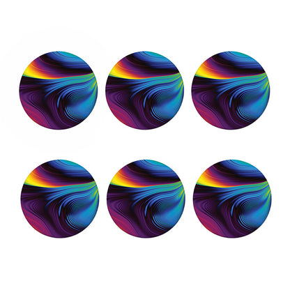 Colorful Psychedelic Print Coaster Set