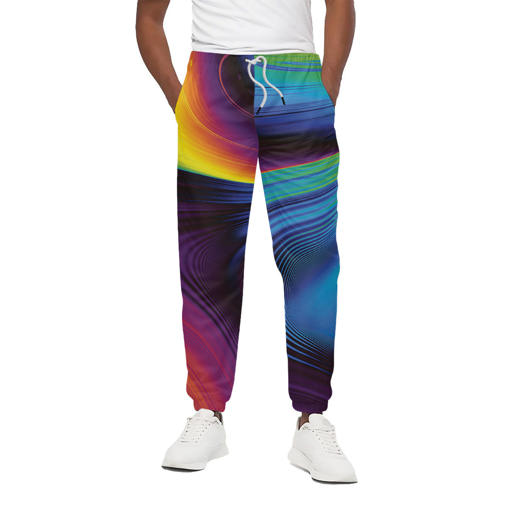 Colorful Psychedelic Print Cotton Pants