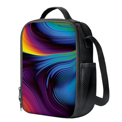 Colorful Psychedelic Print Crossbody Lunch Bag