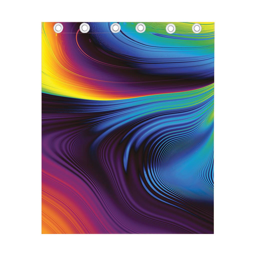 Colorful Psychedelic Print Curtain