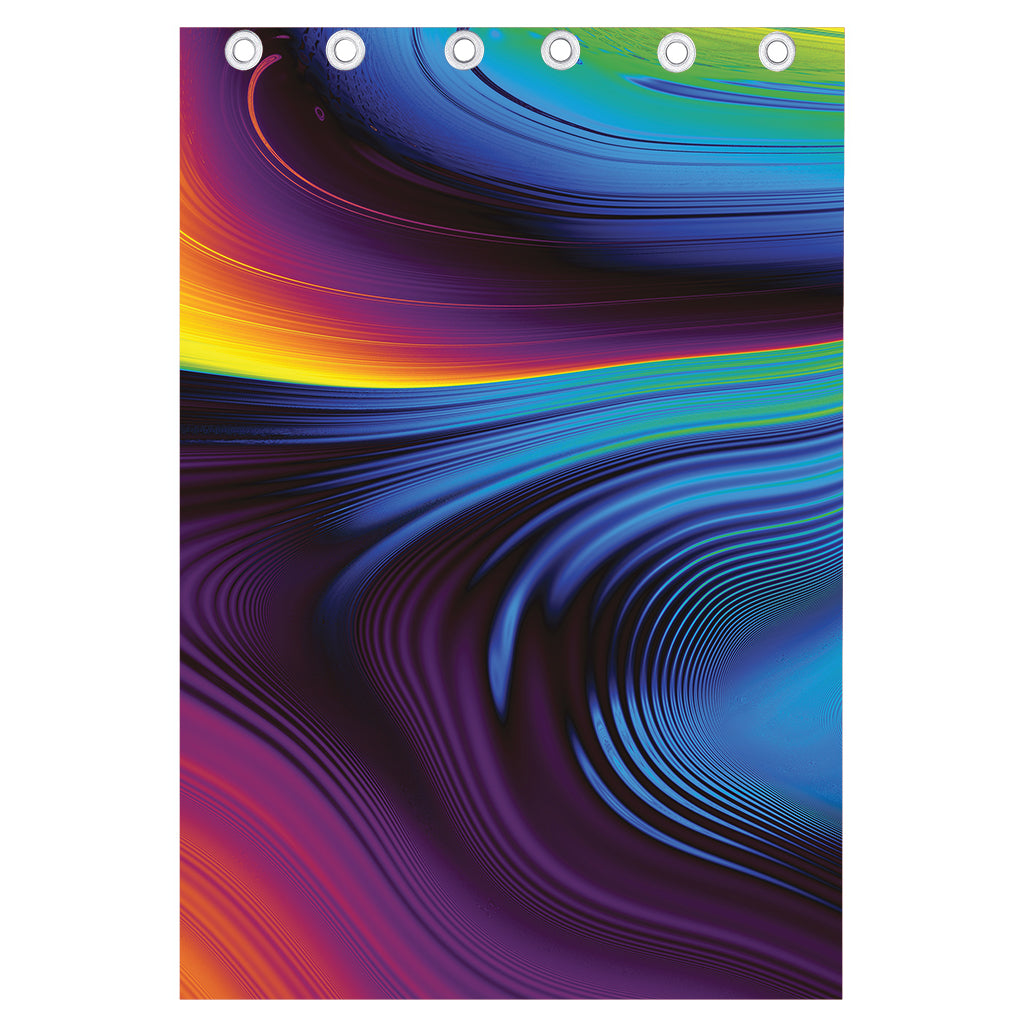 Colorful Psychedelic Print Curtain