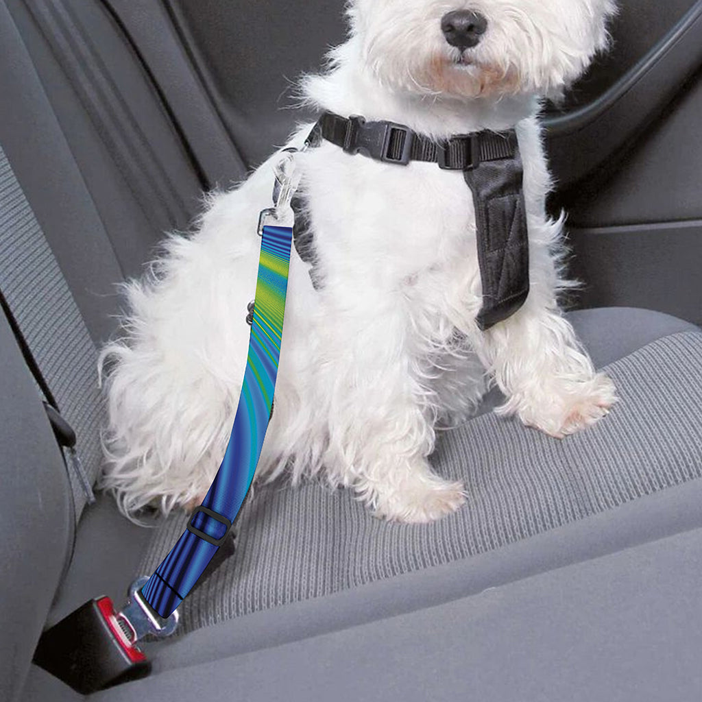 Colorful Psychedelic Print Dog Seat Belt