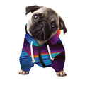 Colorful Psychedelic Print Dog Zip Up Hoodie