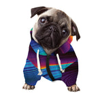 Colorful Psychedelic Print Dog Zip Up Hoodie