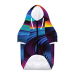 Colorful Psychedelic Print Dog Zip Up Hoodie