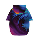 Colorful Psychedelic Print Dog Zip Up Hoodie