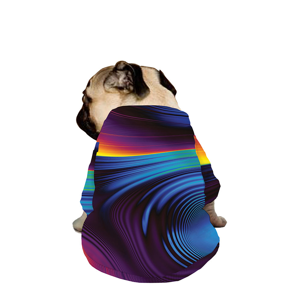 Colorful Psychedelic Print Dog Zip Up Jacket