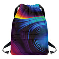 Colorful Psychedelic Print Drawstring Backpack
