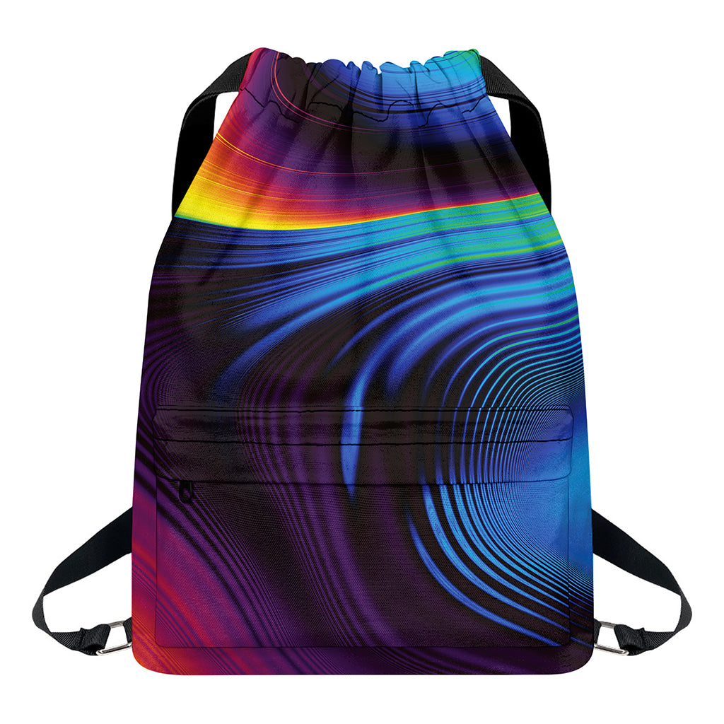 Colorful Psychedelic Print Drawstring Backpack