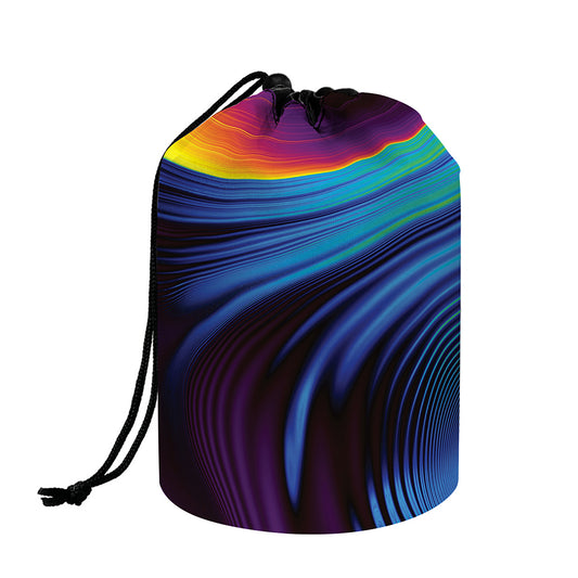 Colorful Psychedelic Print Drawstring Makeup Bag