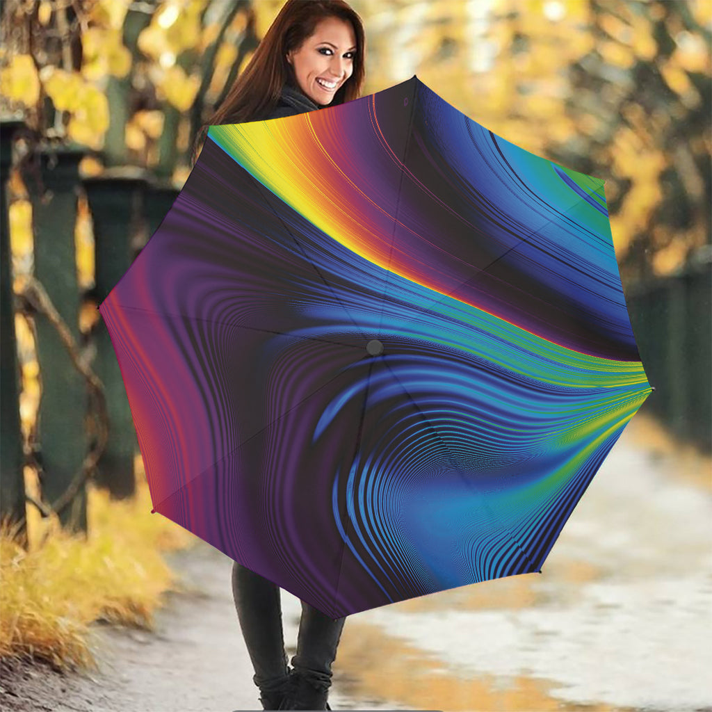 Colorful Psychedelic Print Foldable Umbrella
