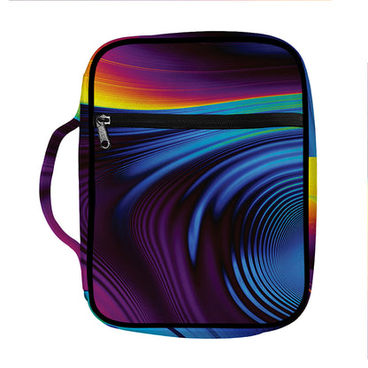 Colorful Psychedelic Print Front Pocket Bible Bag