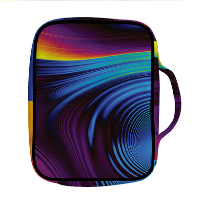 Colorful Psychedelic Print Front Pocket Bible Bag
