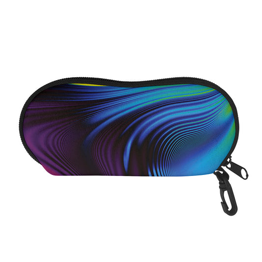 Colorful Psychedelic Print Glasses Case