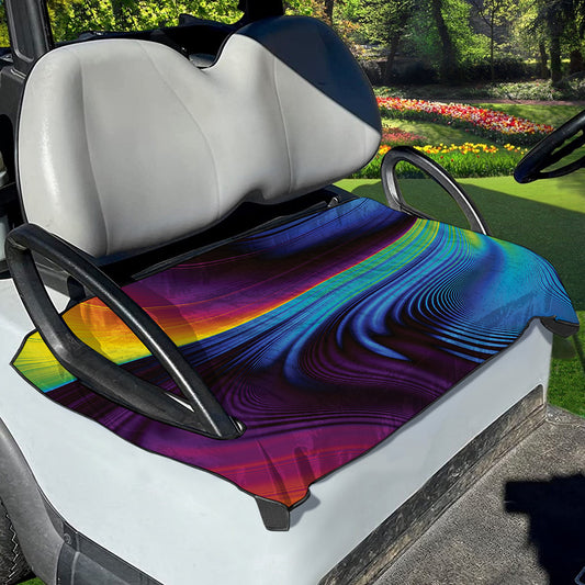 Colorful Psychedelic Print Golf Cart Seat Cover