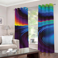 Colorful Psychedelic Print Grommet Curtains
