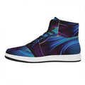 Colorful Psychedelic Print High Top Leather Sneakers
