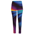 Colorful Psychedelic Print High-Waisted Pocket Leggings