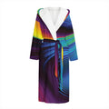 Colorful Psychedelic Print Hooded Bathrobe