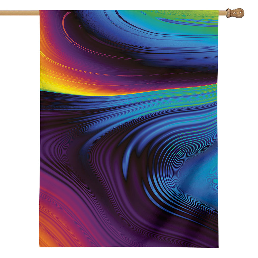 Colorful Psychedelic Print House Flag