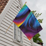 Colorful Psychedelic Print House Flag