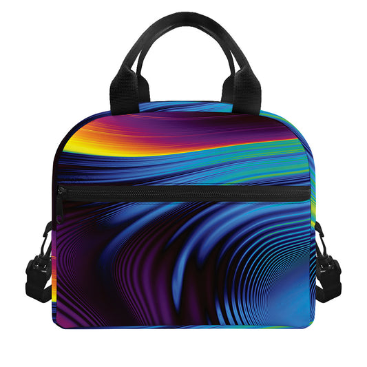 Colorful Psychedelic Print Insulated Lunch Bag