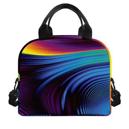 Colorful Psychedelic Print Insulated Lunch Bag