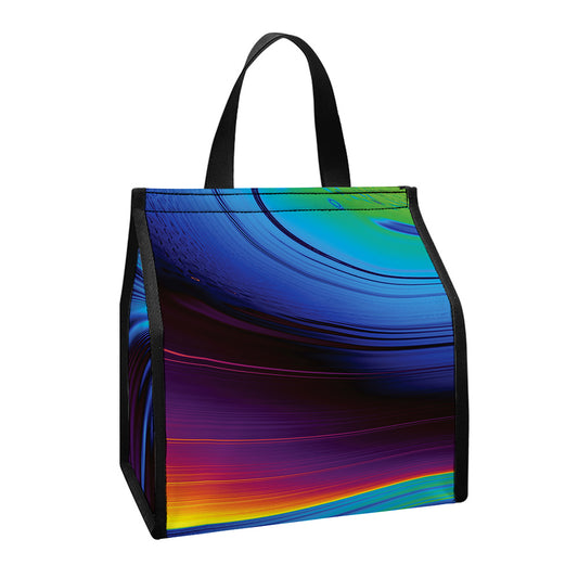 Colorful Psychedelic Print Insulated Lunch Tote