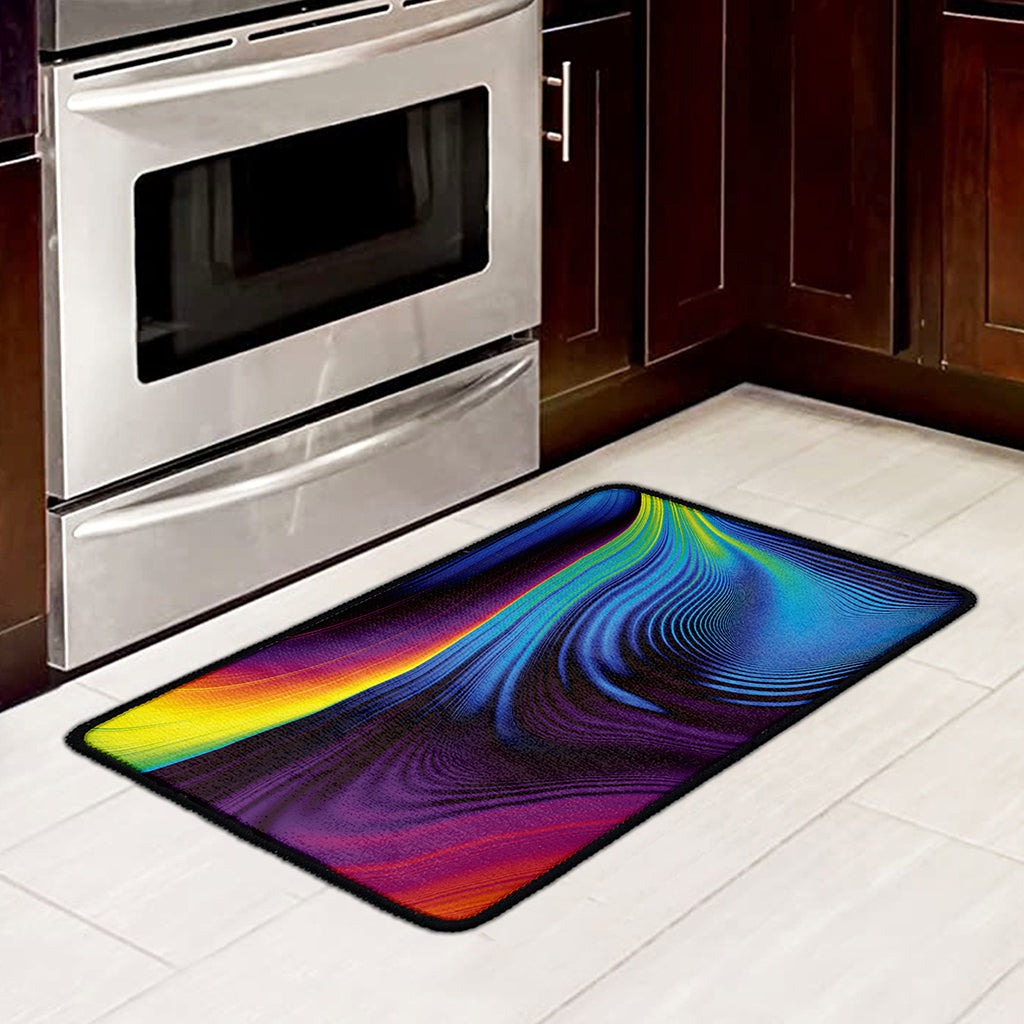 Colorful Psychedelic Print Kitchen Mat