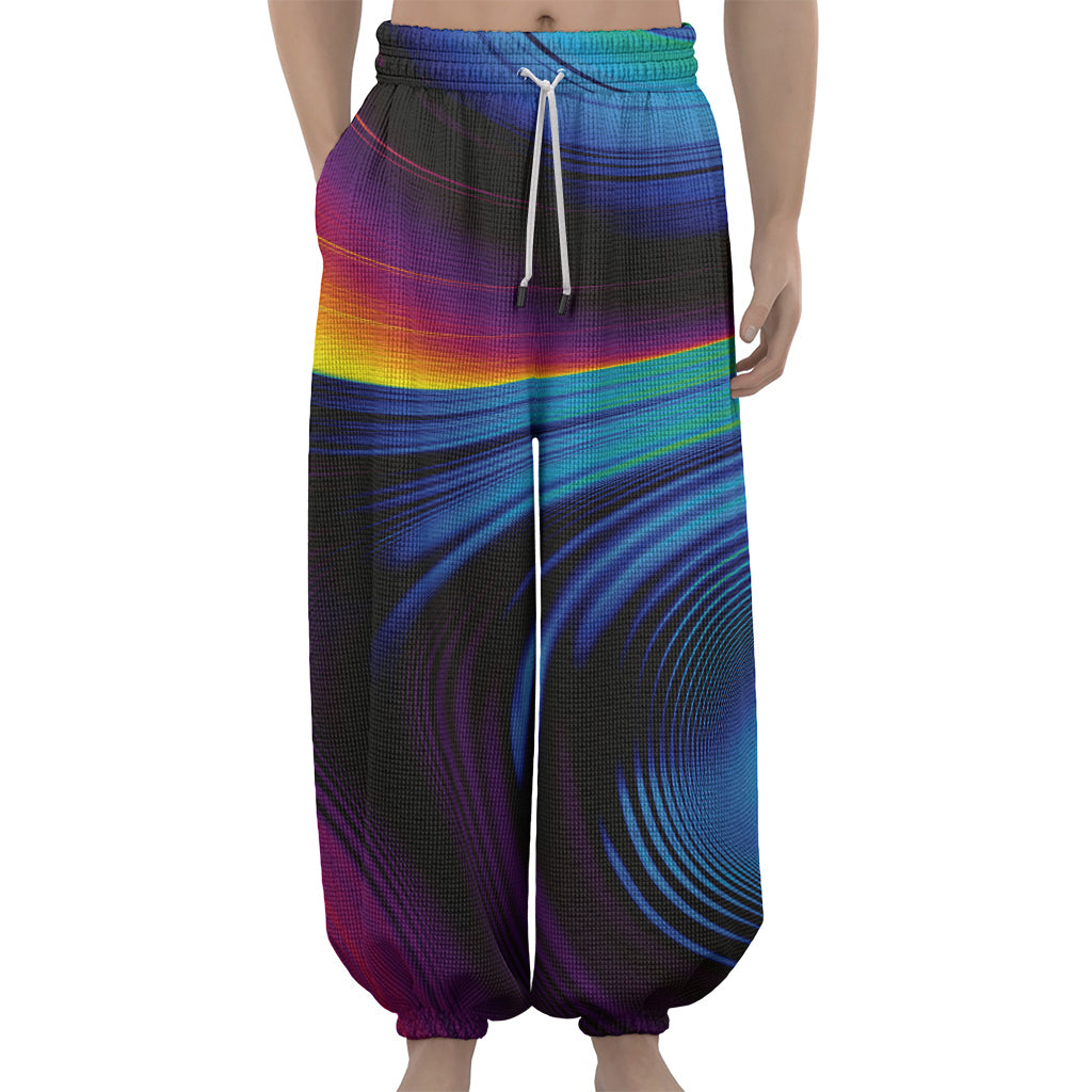 Colorful Psychedelic Print Lantern Pants
