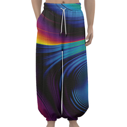 Colorful Psychedelic Print Lantern Pants