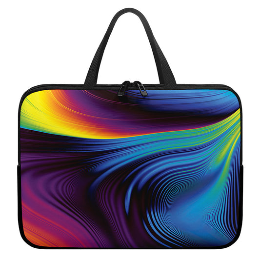 Colorful Psychedelic Print Laptop Sleeve With Handle