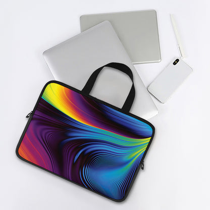 Colorful Psychedelic Print Laptop Sleeve With Handle