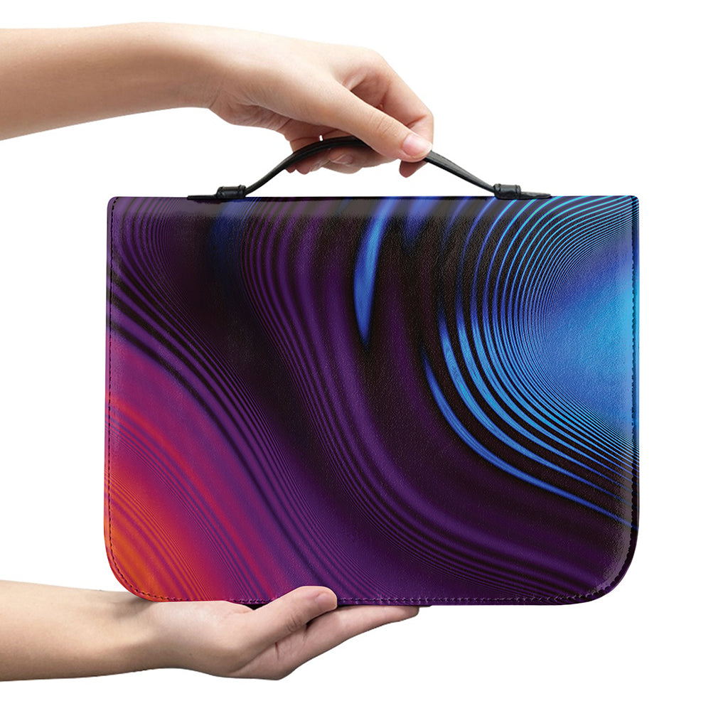 Colorful Psychedelic Print Leather Bible Cover