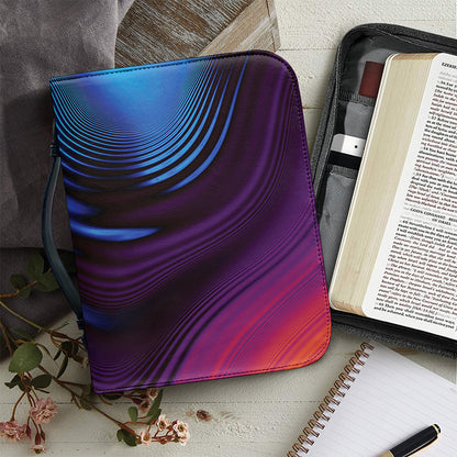 Colorful Psychedelic Print Leather Bible Cover