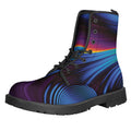 Colorful Psychedelic Print Lace-Up Boots