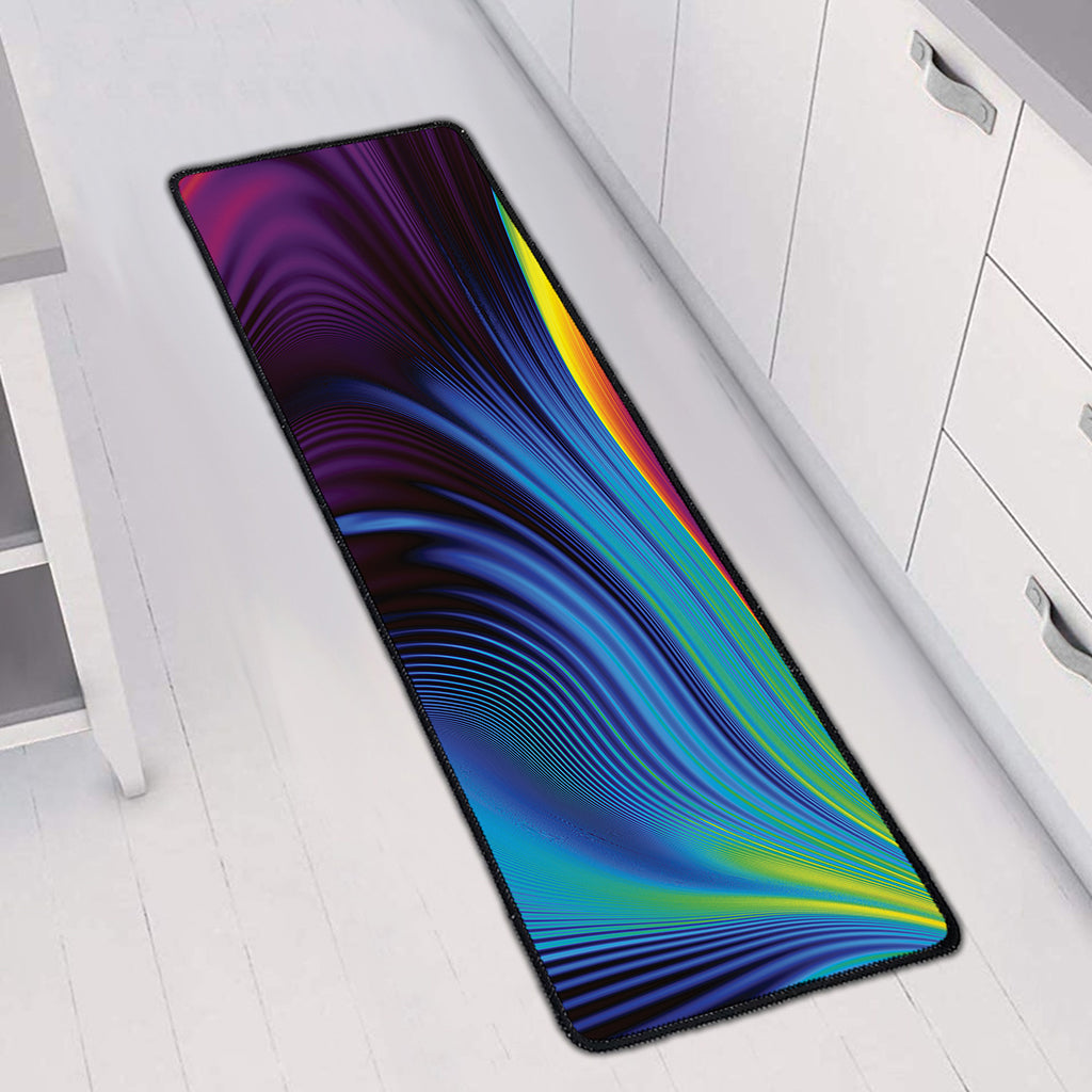 Colorful Psychedelic Print Long Kitchen Mat