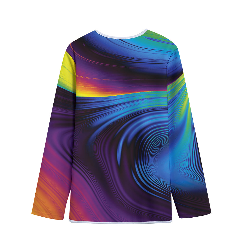 Colorful Psychedelic Print Long Sleeve Short Coat