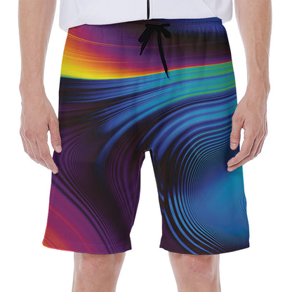 Colorful Psychedelic Print Men's Beach Shorts