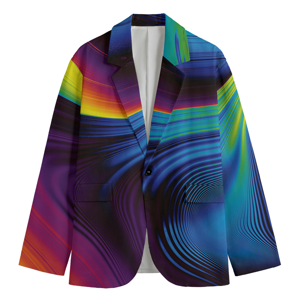 Colorful Psychedelic Print Men's Blazer