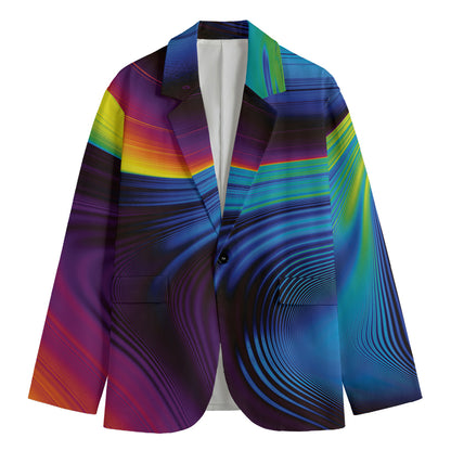 Colorful Psychedelic Print Men's Blazer