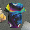 Colorful Psychedelic Print Men's Bodysuit
