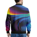 Colorful Psychedelic Print Men's Bomber Jacket