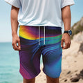 Colorful Psychedelic Print Men's Cargo Shorts