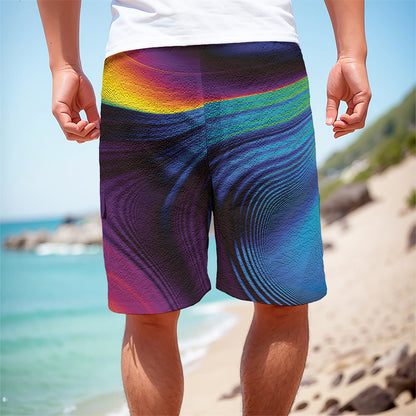 Colorful Psychedelic Print Men's Cargo Shorts
