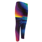 Colorful Psychedelic Print Men's Compression Pants