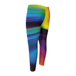 Colorful Psychedelic Print Men's Compression Pants