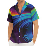 Colorful Psychedelic Print Men's Deep V-Neck Shirt