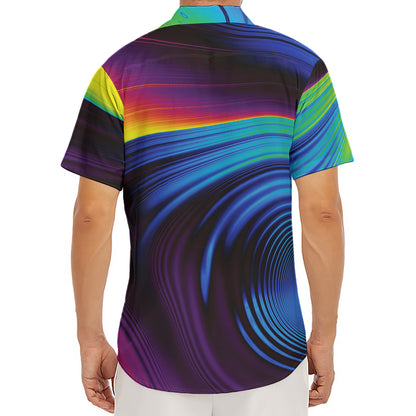 Colorful Psychedelic Print Men's Deep V-Neck Shirt
