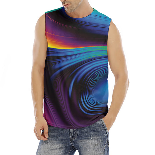 Colorful Psychedelic Print Men's Fitness Tank Top